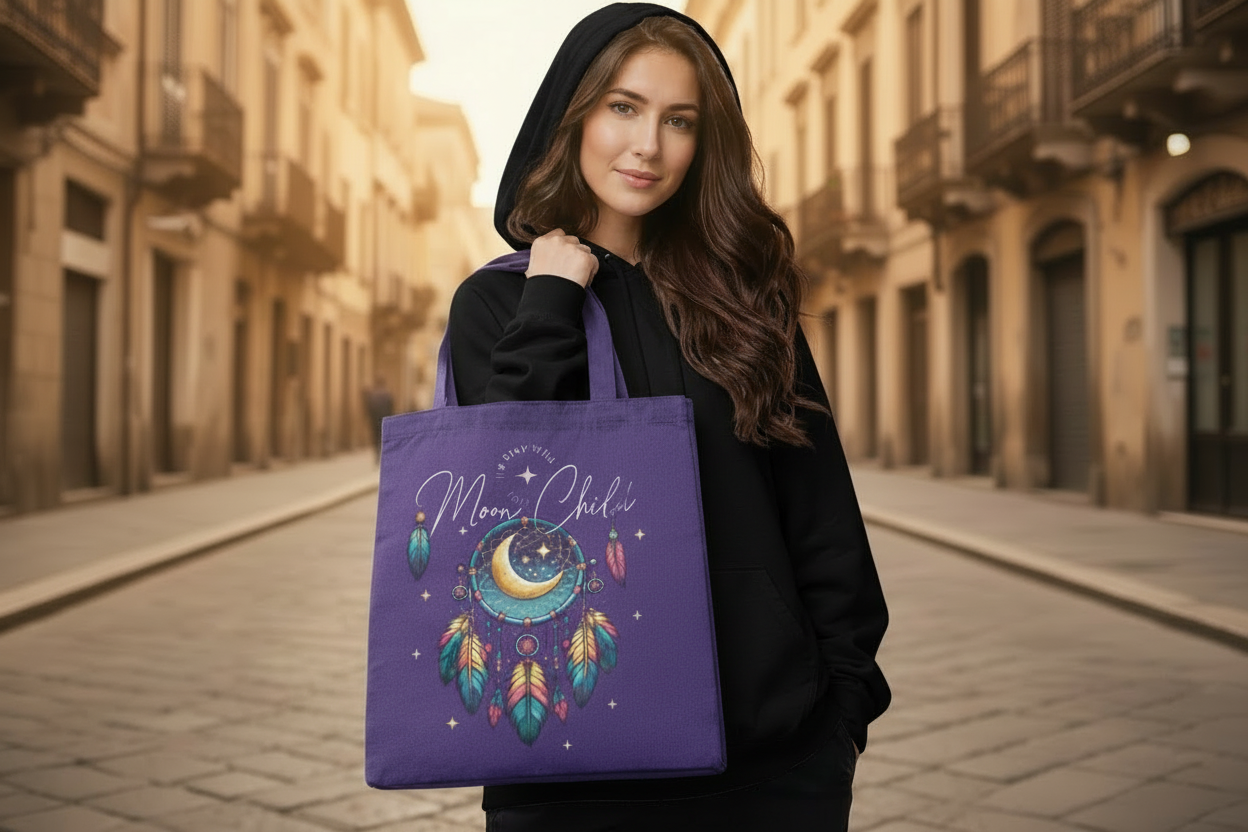 Goatkapda tote bag with sturdy handles and spacious interior, featuring a stylish fabric design suitable for daily use.